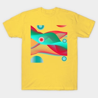 Abstract Digital Neo Geometric T-Shirt